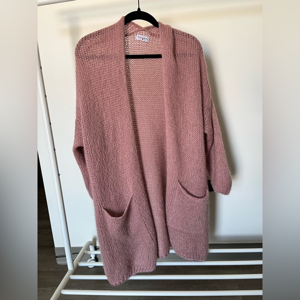 Knit Cardigan in antique pink